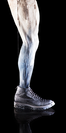 采用灵活的聚合物激光烧结制成的鞋底（设计和来源：Ross Barber）